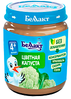 Овощное детское пюре "Беллакт". Цветная капуста