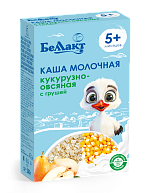 Каша сухая молочная быстрорастворимая для детского питания кукурузно-овсяная с грушей и пребиотиком